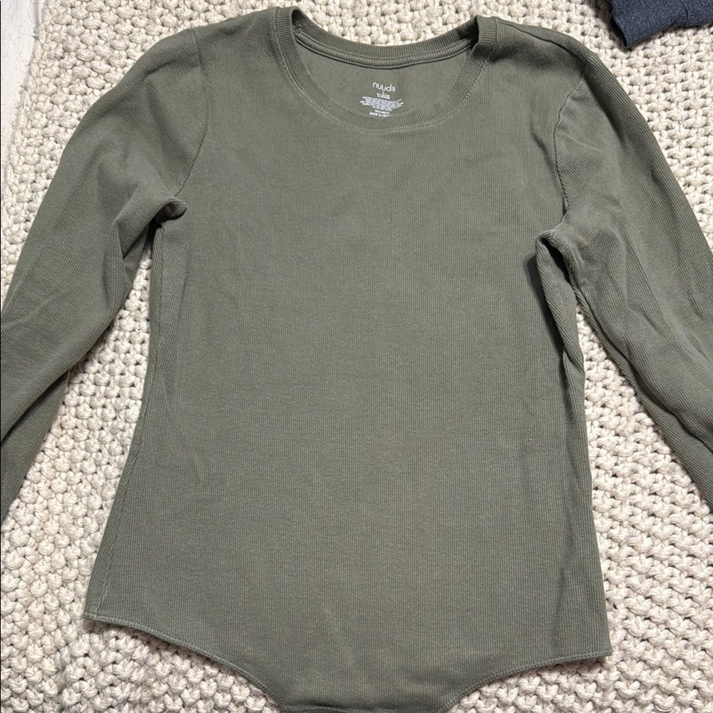Nuuds Sage Long Sleeve Bodysuit